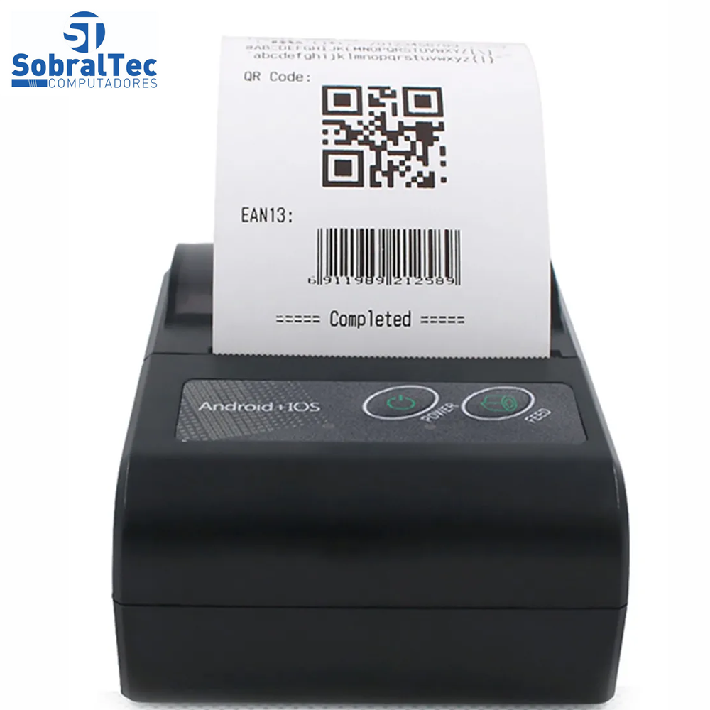 Mini Impressora Térmica 58mm Sem Fio Thermal Printer Aibecy
